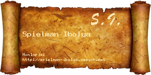 Spielman Ibolya névjegykártya
